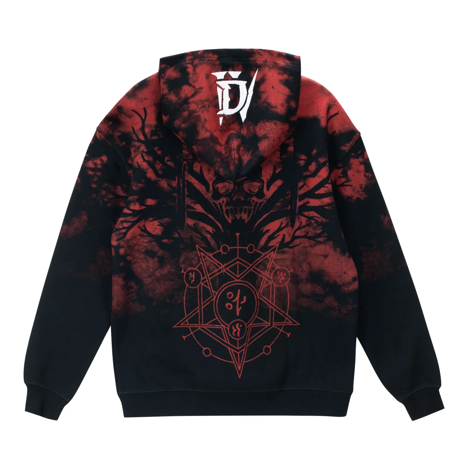 Diablo IV Black Tie-Dye Pullover Hoodie - Image 2